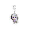 55MM Anime Re:ZERO - Iniziare la Vita in un Altro Mondo Portachiavi Natsuki Subaru Emilia Portachiavi Piastra Modello Acrilica Regali di Natale