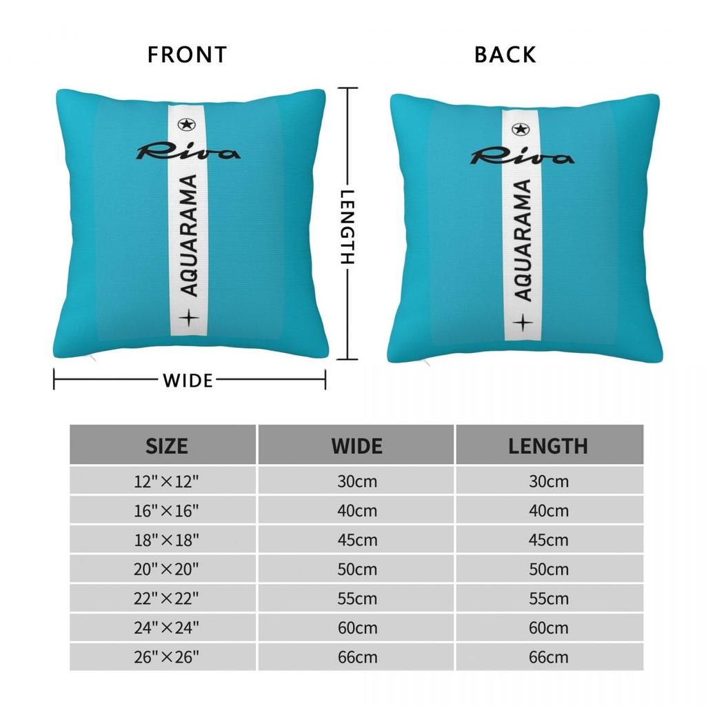 Riva Aquarama Marine Yachting Riviera Square Pillowcase Polyester Linen Velvet Printed Zip Throw Pillow Case Sofa Cushion Case