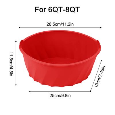 Cooking Made Easy with Reusable Silicone Liner for 6 8 Quart Oval Slow Cookers Dishwasher Safe and Heat Resistant