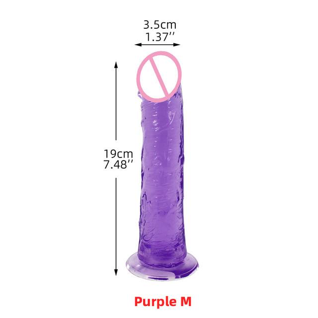Soft Large Phallus Jelly Penis Long Dick Realistic Dildo Suction Cup Dildo Lesbian Sex Toy for Women