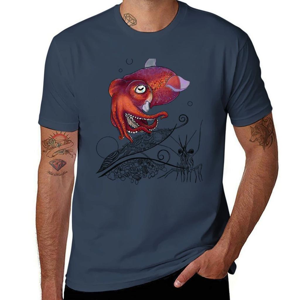 Stubby Squid Doodle T-Shirt Sport Basic Moisture Wicking Tee