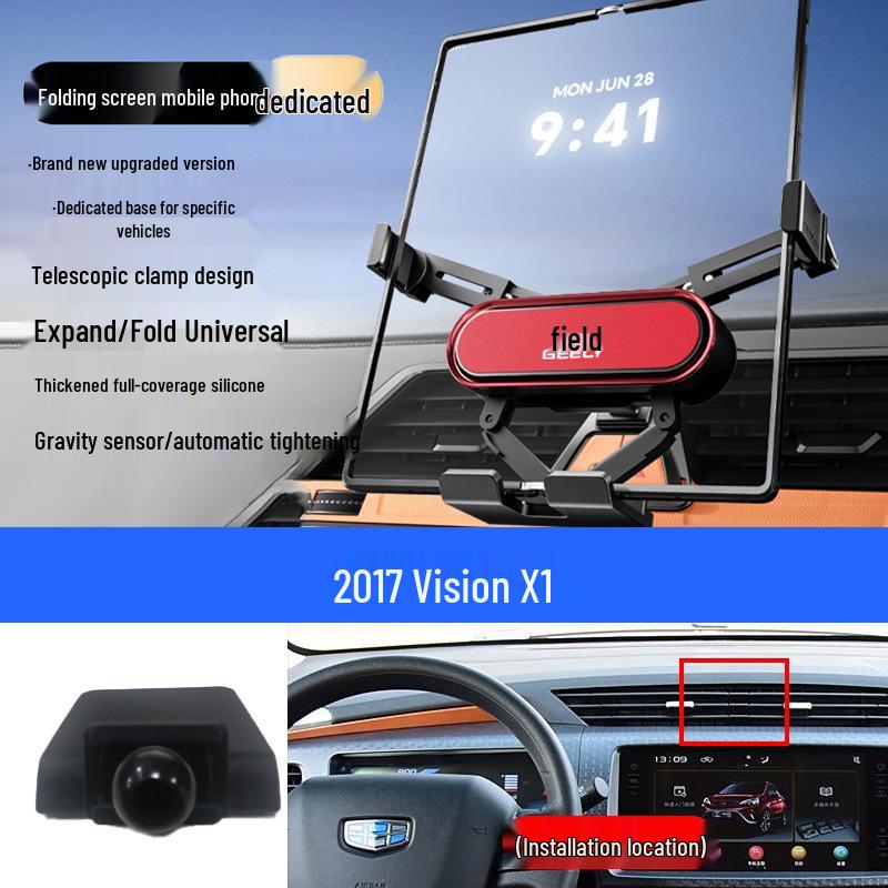 Custom Foldable Phone Holder for Geely Models: Emgrand, Boyue, Vision X1/X6, Jiaji, Binyue, Xingyue L, Xingyuan