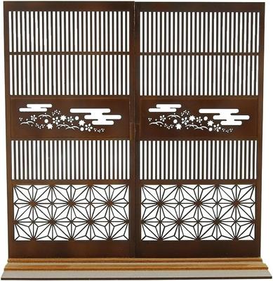 Cobaanii Mokei Kobo Scale Japanese Construction Series Japanese Pattern Lattice Door 2 Assembly Kit 1/12 WZ-016