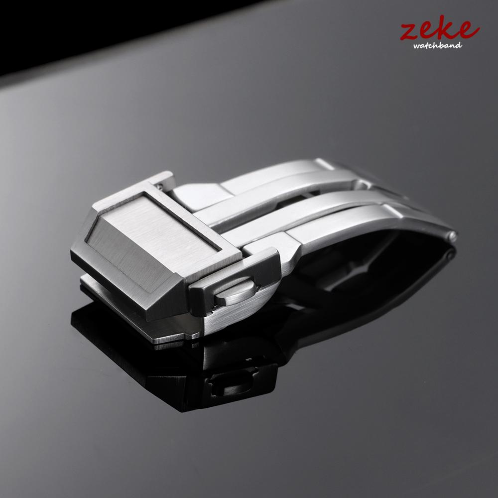 Folding Solid Watch Buckle for Hublot 20mm 22mm Silver Double Push Safety Matte Clasp Stainless Steel Straps Clasp Accessories