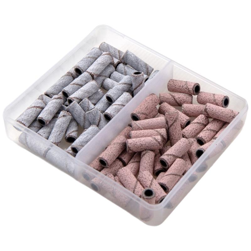 Small Sanding Bands for Nails Drill Nail Sanding Drill Bits Set 80/120/150/180/240 Grits Nail Sanding File for Nail