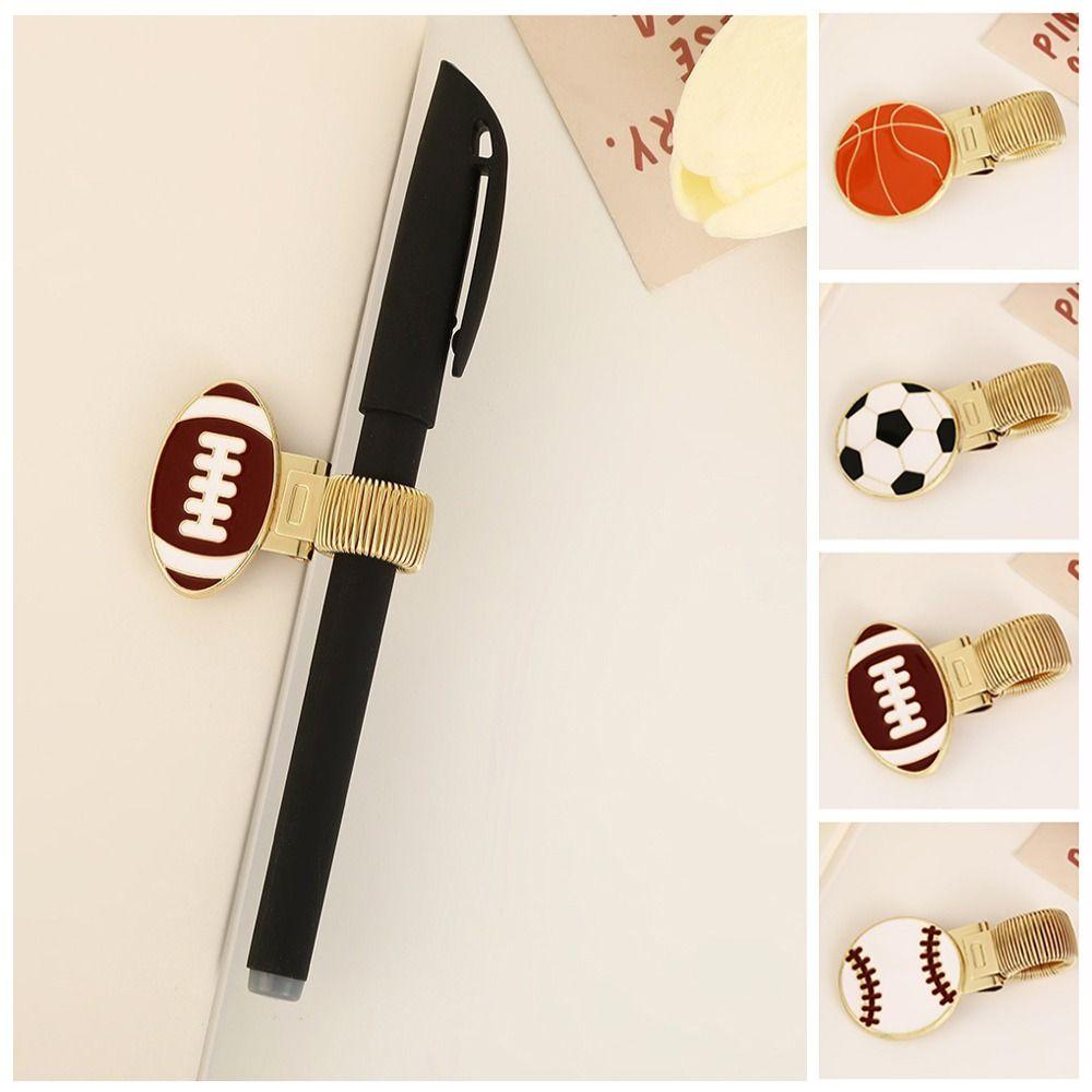 Sports Equipment Series Pen Clip Metal Journal Clip Paper Fix Clips  Stationery Accessories