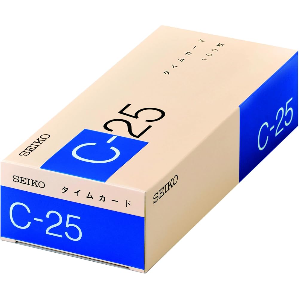 Seiko Solutions Time Card C25 Card, Pack of 100, Seiko CA-C25