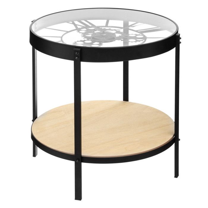Table café déco pendule mécanique Atmosphera - 180x200