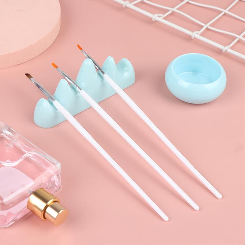 Nail Art Brush Cleaner Plastic Holder UV Acrylic Gel Pen Pot Cleanser Cup Washing Cup Nail Brush Holder Professional Nail Tools