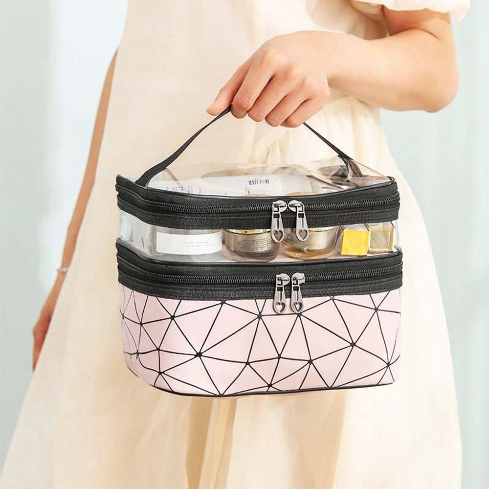 

Organizer Case Travel Organizer Double Layer Cosmetic Bag PVC Cosmetic Bag Storage Bag Makeup Bags