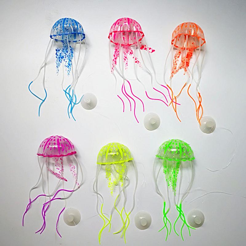 Aquarium Glowing Artificial Jellyfish Aquarium Decoration Luminous Ornament