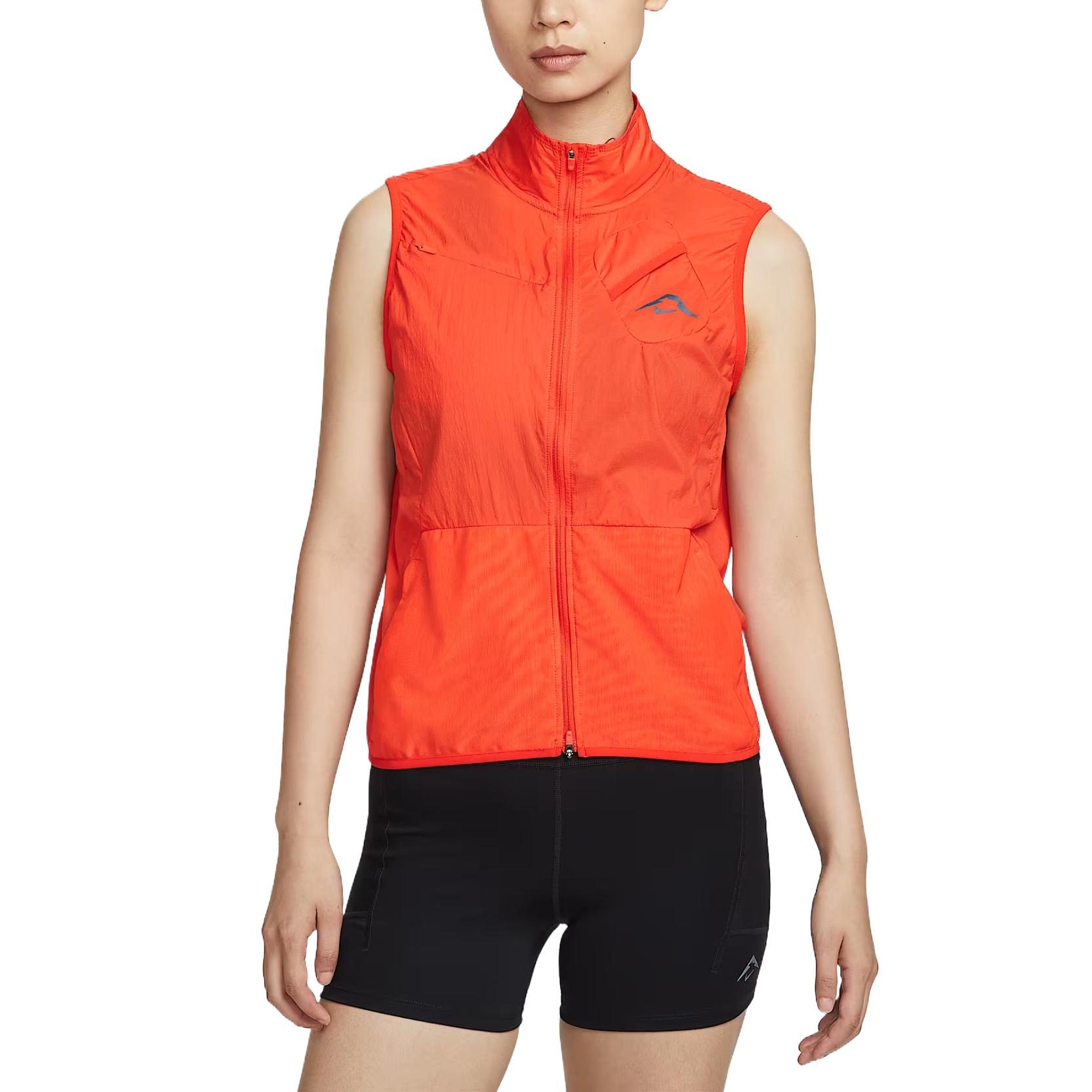 Nike Vests Women s Orange Stand Collar Moderate Other HV2874-633 L