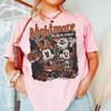 Retro Skeleton Pumpkin Cartoon Family Matching Tee Spooky Ghost Graveyard Print For Halloween Parentchild Party Outfits