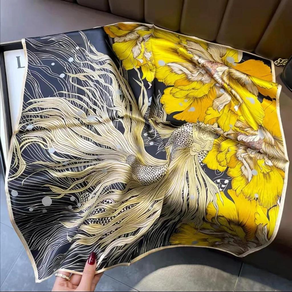 New Silk Scarf 70cm Small Square Scarf Spring Headband Neck Protection Professional Scarf Versatile Fashion Western Style Hijabs