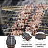 10 PCS/Set Stainless Steel Wire BBQ Skewers Wood Handle Grill Roasting Sticks Outdoor Camping BBQ Tools Storage Bag Kit