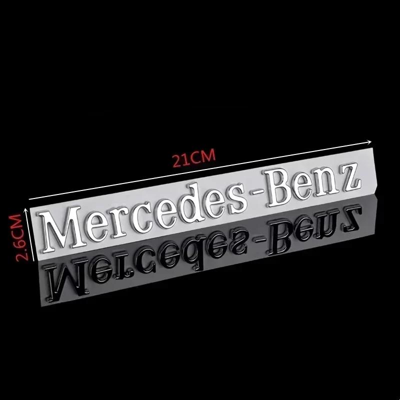 XEKV4 3D ABS Mercedes Benz Logo Car Body Side Badge Body Rear Trunk Sticker For Mercedes Benz B/C/E/S Class A Class C200L GLC GLK CLA