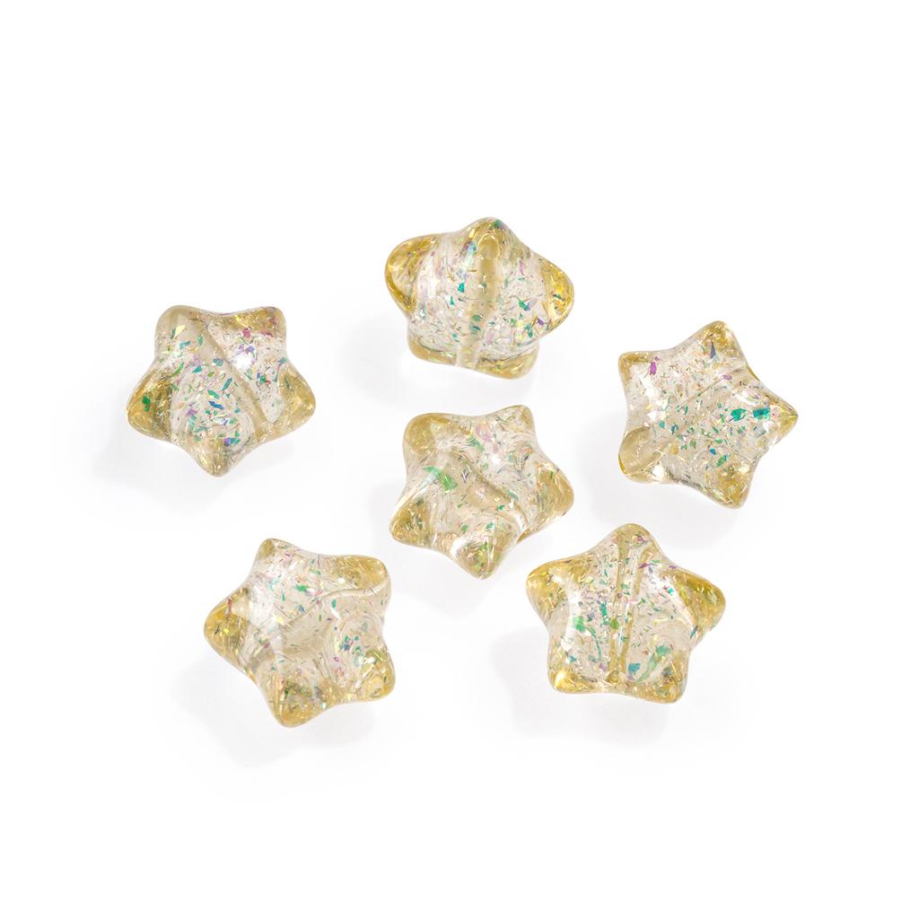 1pc 20.5x22.5mm Cute Star Crackle Beads Loose Spacer Resin Beads For Jewelry Making Charm Beads DIY Bracelets Necklaces