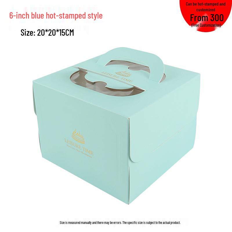 Tall Kraft Paper Cheesecake Box with Window - Available in 4/6/8/10 inch for Mille-feuille and Baking Takeaway.