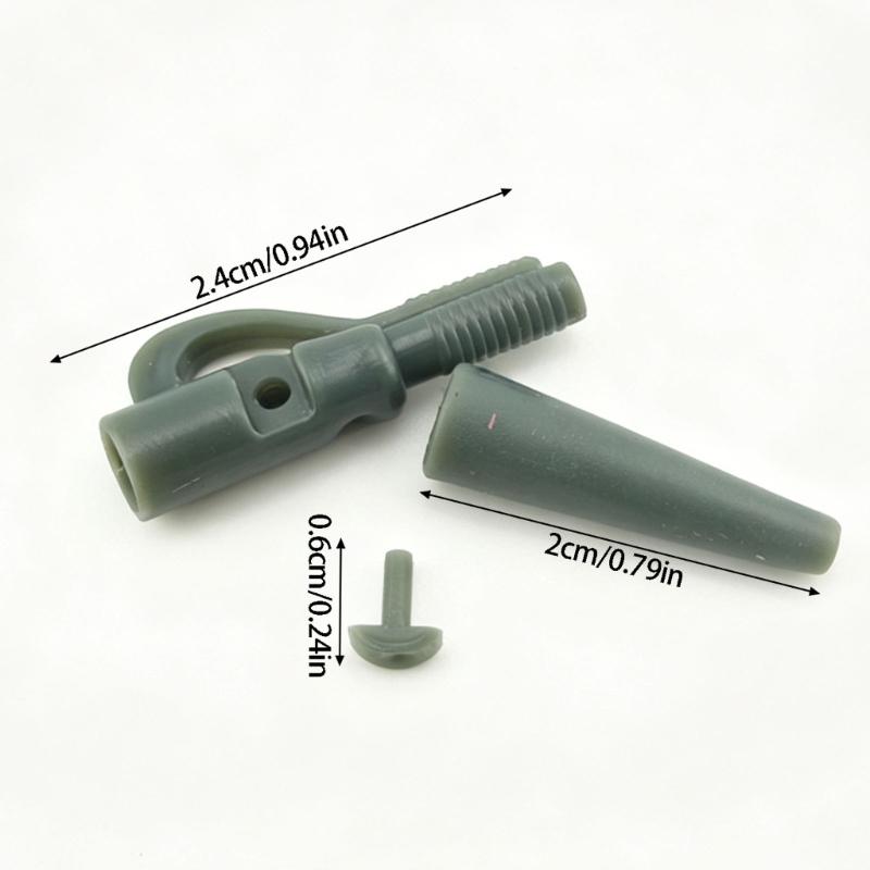 Line Clip Accessory Set for Bottom Fishing Tackle, Fishing Swivels Connector with Tail Sleeve and Retaining Pin for Routine Use