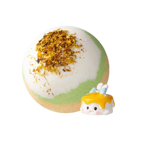 Bath Salt Ball with Surprise Toy Inside Fruity Floral Plants Extract Handmade Natural Sea Salt Ball Bubble Bath Ball Women Men SPA Bath Gift