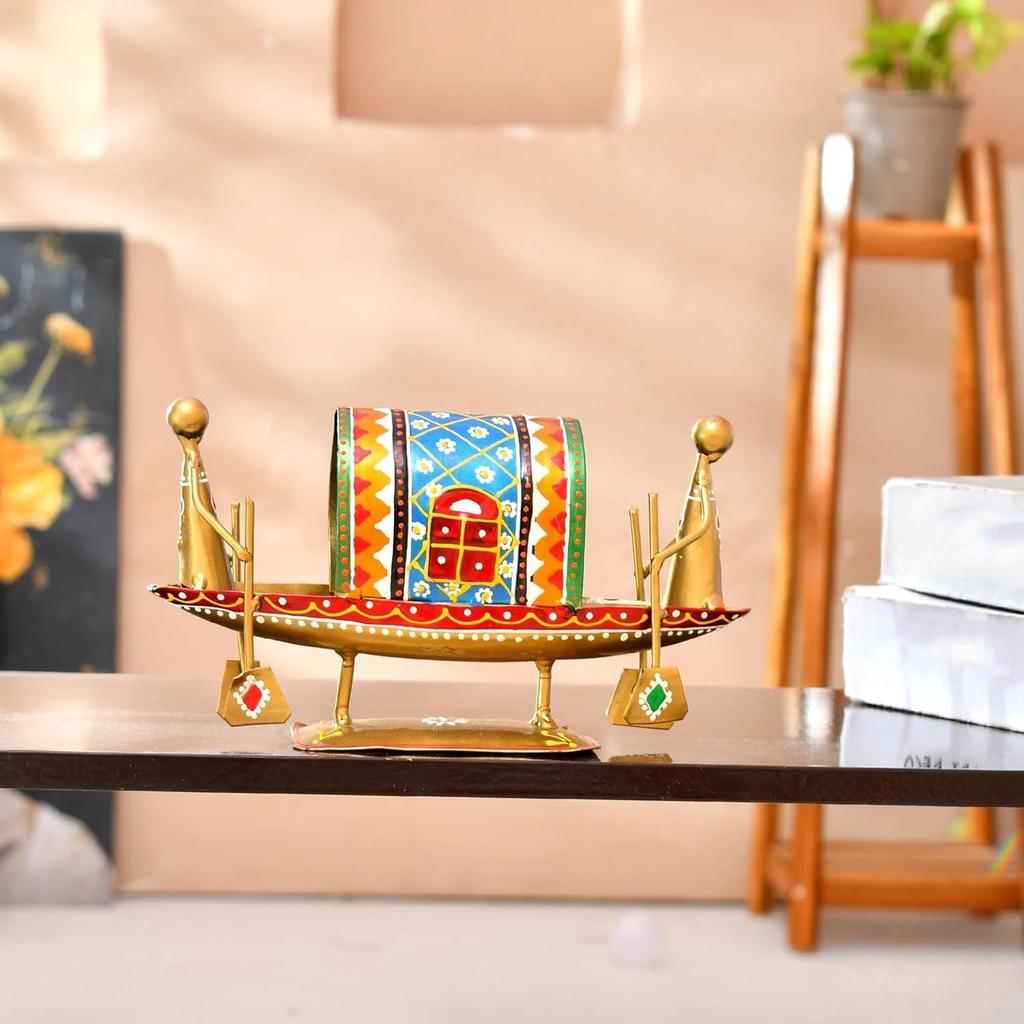 Home Decor Decoration Items for Living Room, Metal Boat Naav Showpiece Decoration Items