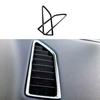 Dashboard Upper Air Outlet Vent Trim Steel 2PCS Black For Ford Ranger 2015-