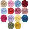 New children's multi-color soft donut hat, new autumn and winter baby hat