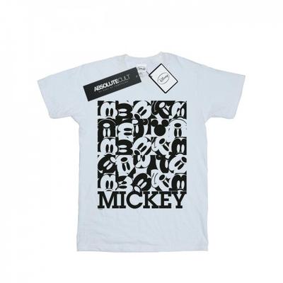 Womens/Ladies Mickey Mouse Grid Cotton Boyfriend T-Shirt