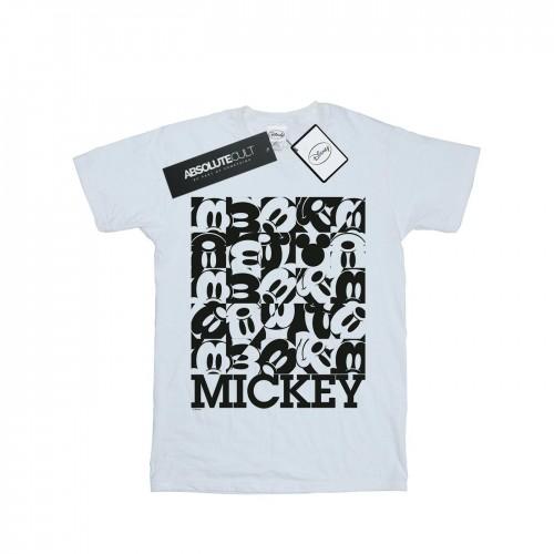 Disney Damen Mickey Mouse Gitter Baumwolle Boyfriend T-Shirt