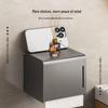 Punch-Free Wall-Mounted Gun Gray Tissue Box and Towel Holder