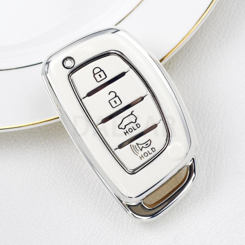 

4 Buttons TPU Car Remote Key Case Cover for Hyundai Tucson Ix35 Ix45 I10 I30 I40 Santa Fe Rena Sonata Elantra Creta Shell Fob