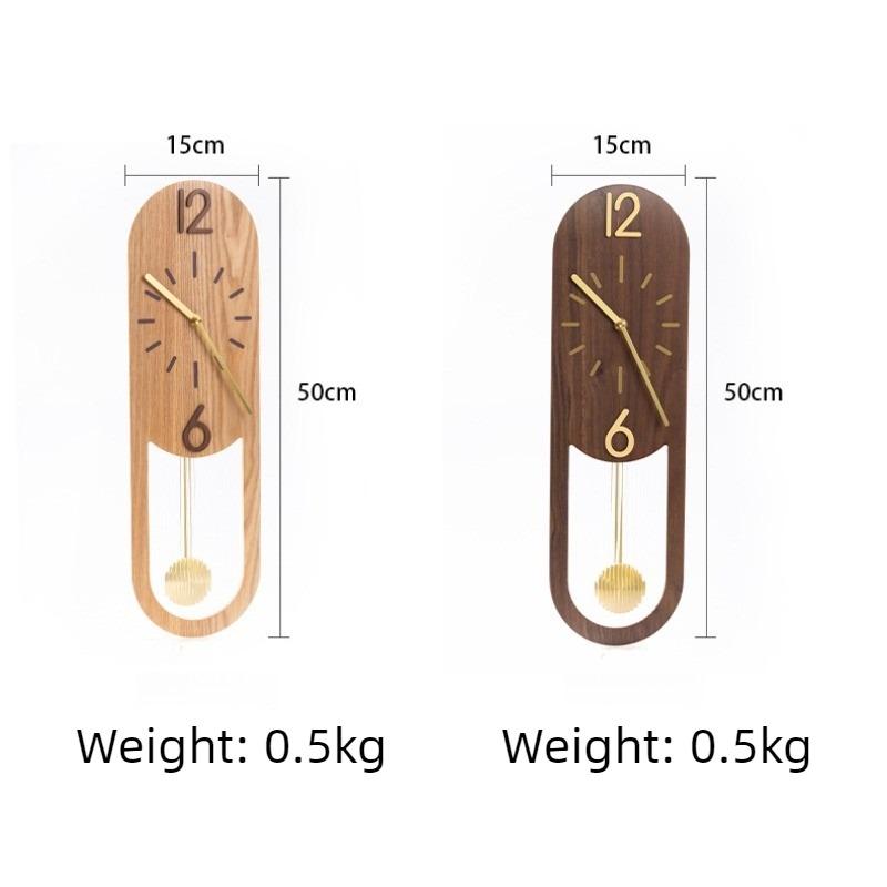 Wooden Pendulum Wall Clock Retro Noiseless Aesthetic Wall Clocks Creative Walls Clock Modern Living Room Decoration Furniture