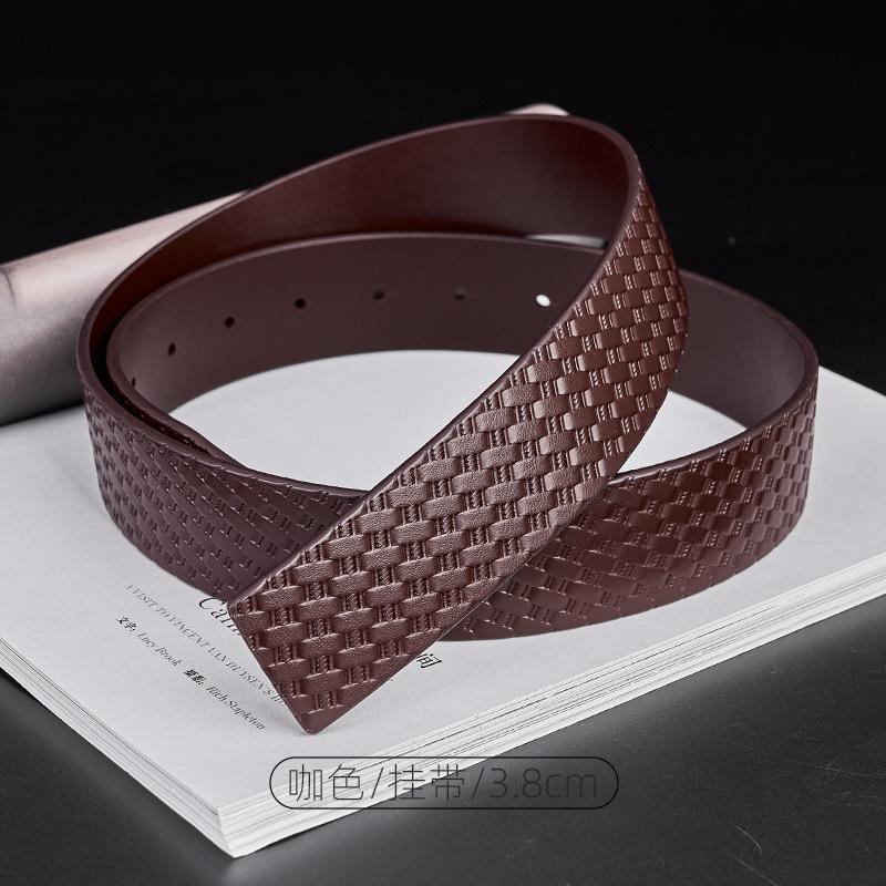 

First layer cowhide belt strip, belt strip, men s headless belt body with smooth buckle hanging belt feeling