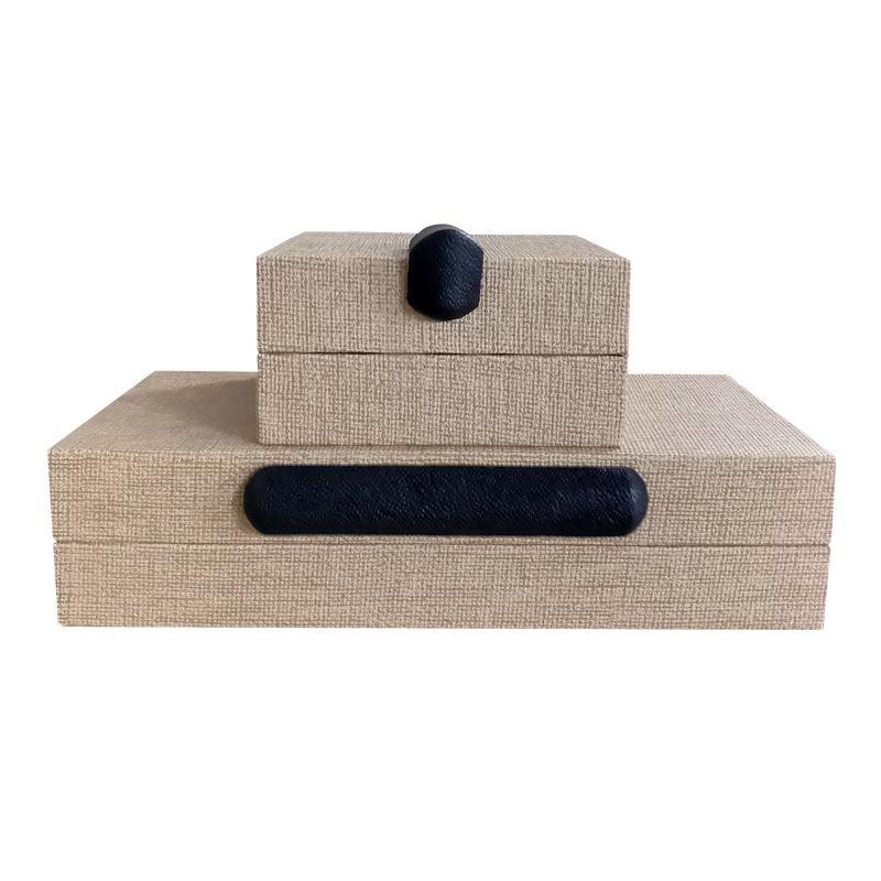 Nordische Leder-Schmuckschatulle, Modellraum-Aufbewahrungsboxen, kreative Luxus-Ornament-Organisation, Uhrengehäuse, Display, Perlen, Schmuckzubehör, Verpackung