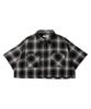Ombre Check Short Short Sleeve Check Short Summer Short Black Check 1 [WEGO] Shirt, Shirt, Length, Clothing, Tops, Clothes, Check, Shirt, Street,