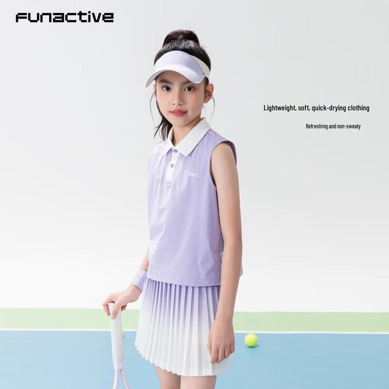 FUN ACTIVE Girls  Summer Sleeveless Sport Polo Top 160