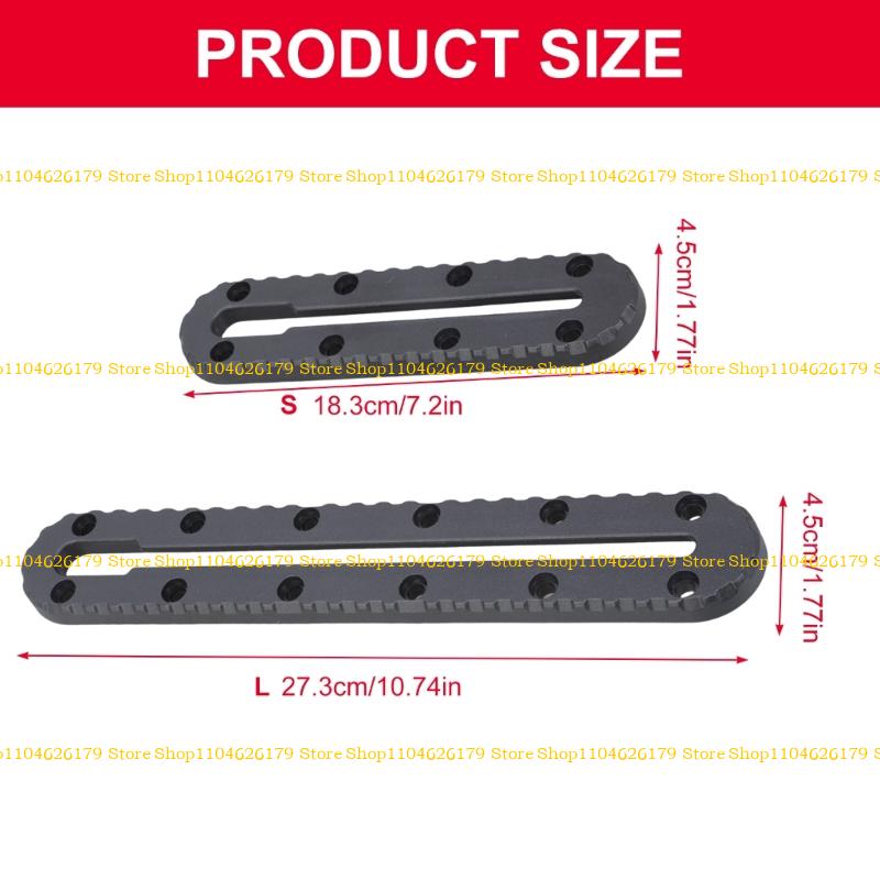 A1A2 2Pcs Kayak Low Profile Track Fishing Rod Holder Mounting Base Slide Track