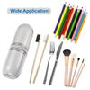uxcell Travel Toothbrush Case with 4 Cups, Portable Toothbrush Holder with Cover, Plastic Toothbrush Storage Container for Travel, Business, and