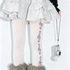 Y2k Girl Music Note Leggings With Stretchy Nylon Fabric For Street Style And Teen Fashion