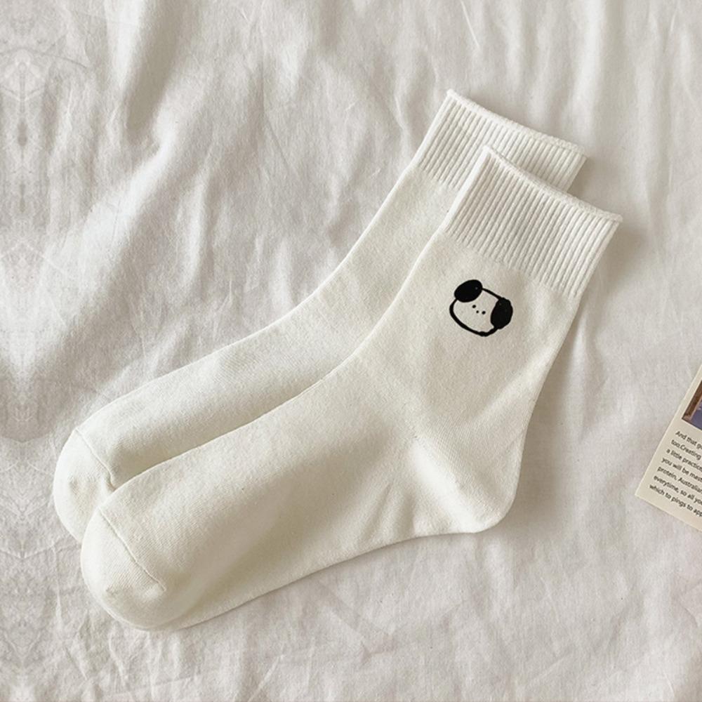 

Білі короткі шкарпетки з принтом серед тварин із зображенням тварин Нові весняні жіночі шкарпетки A