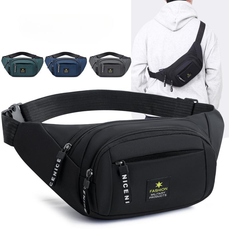 

Unisex Business Waist Bag - Large Capacity Crossbody Chest Pack (Professional/Sport Multi-Pocket Design) темно-синього кольору