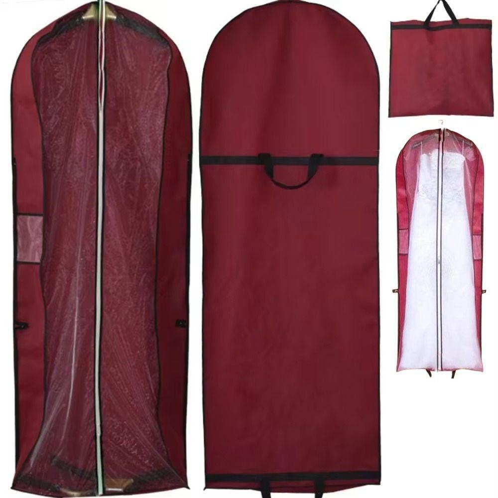 180cm Gown Dustproof Cover Long Clothes Storage Bags Portable Wedding Dress Dust Cover  for Bride