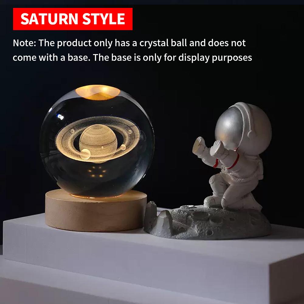 Creative 3D Carving Crystal Ball 8CM/3.15in Multiple Series Styles Suitable for Home and Office Desktop Decor