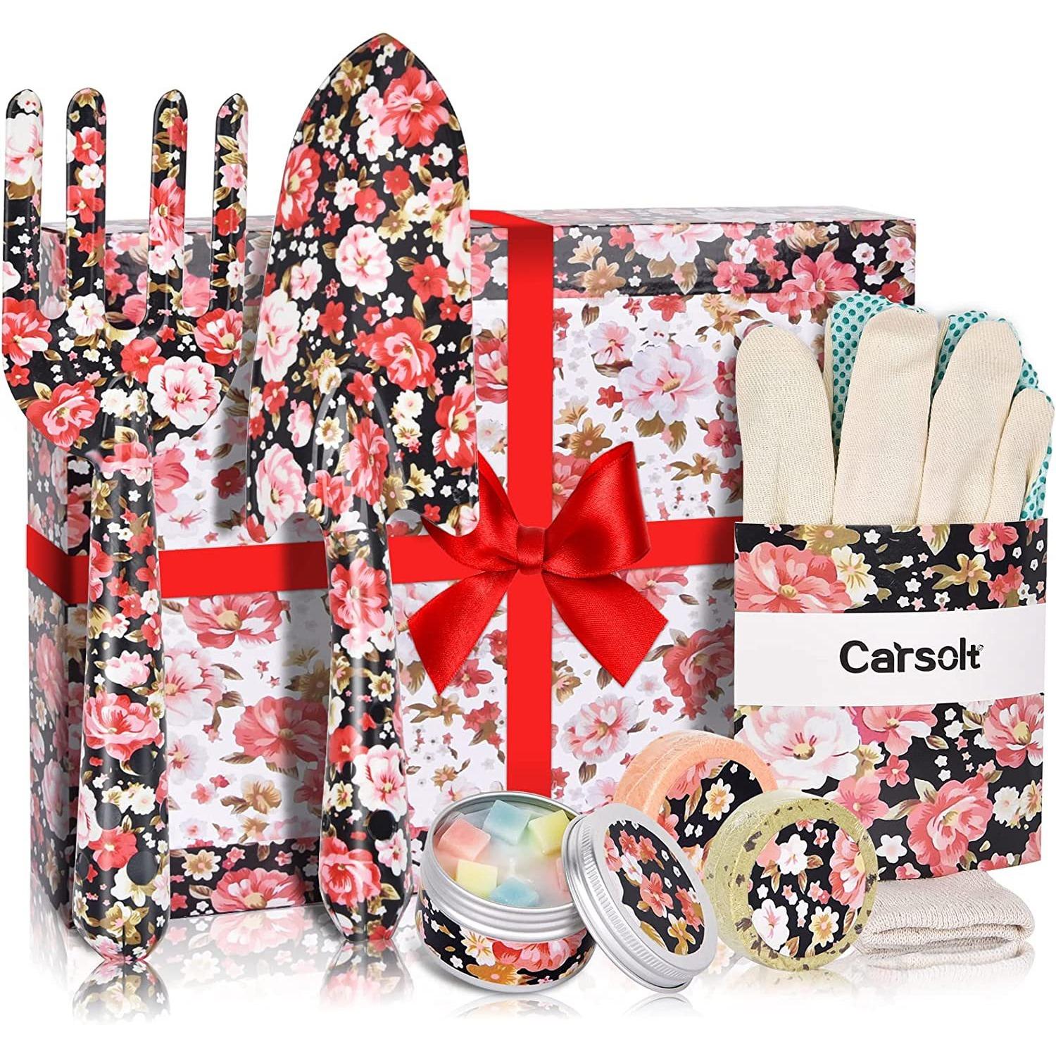 

Garden tools, printed aromatherapy garden set, gardening tool set, gift set, gift giving black flowers can be customized