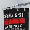 Unframed Alien Area 51 Shower Curtain Vintage Ufo Space Nevada Desert Paranormal Horror Movie Decor Galaxy Sci-Fi Home Bathroom
