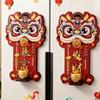 Creative Cartoon Lion Doorbell Dopamine Red Entrance Door Bells Hanging Decoration Detachable Reminder Wind Chimes