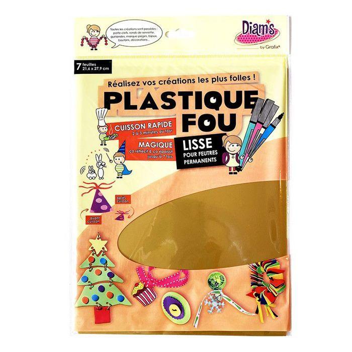 Plastique fou - 7 feuilles métallisées dorées