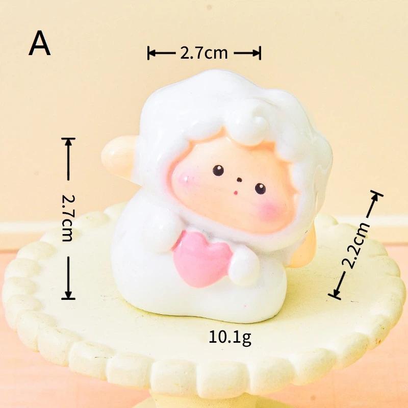 1/6 Pcs Adorable Sheep Car Dashboard Decor Cute Lamb Figurine Auto Center Console Accessory For Women Car Enthusiasts