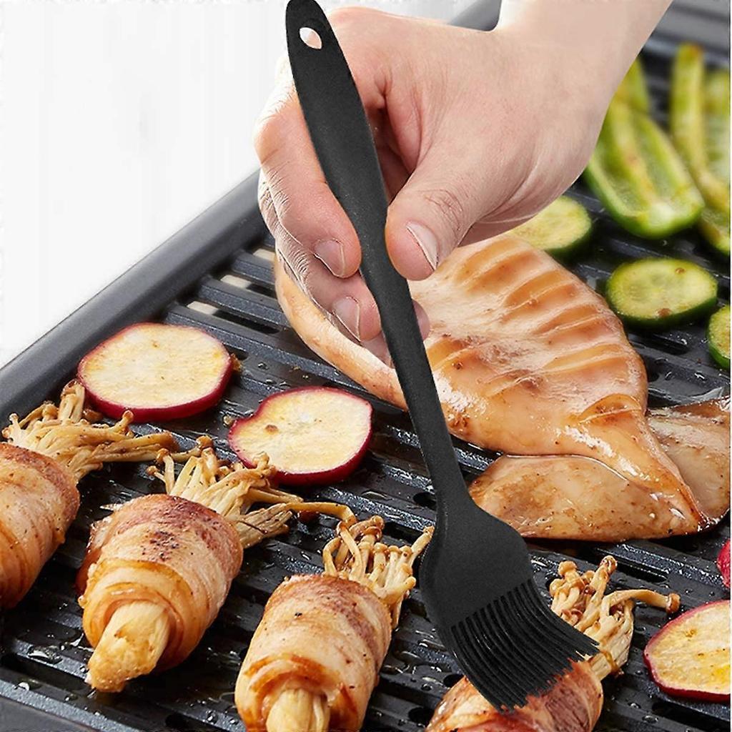 Dww Kitchen Brush, Black 21 cm, Pastry Brush, Silicone Pastry Brush, Silicone BBQ Brush, for Cooking, BBQ, Cake, Baking