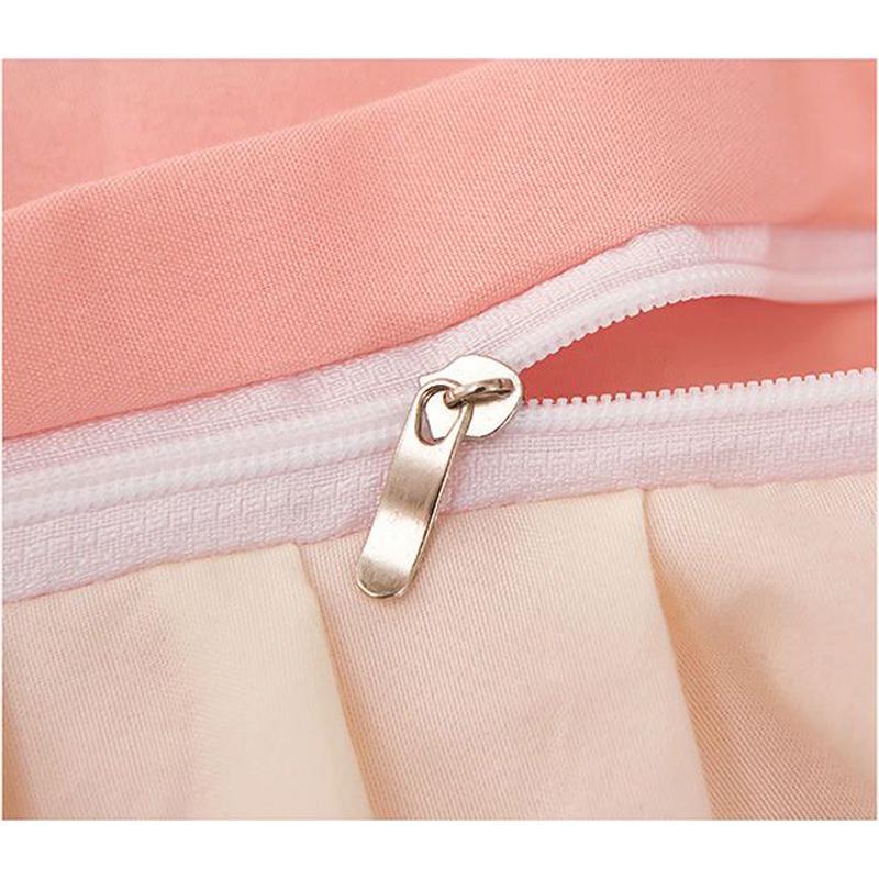 WOSTAR Pink princess style duvet cover bed sheet pillowcase 2 people luxury double bed bedding four-piece set /queen/king size